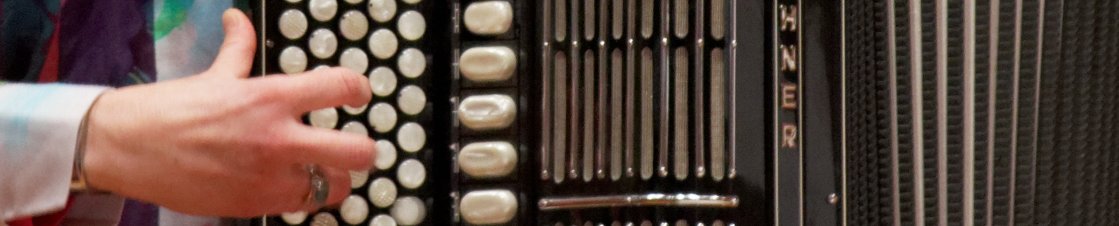 Detailaufnahme eines Akkordeons